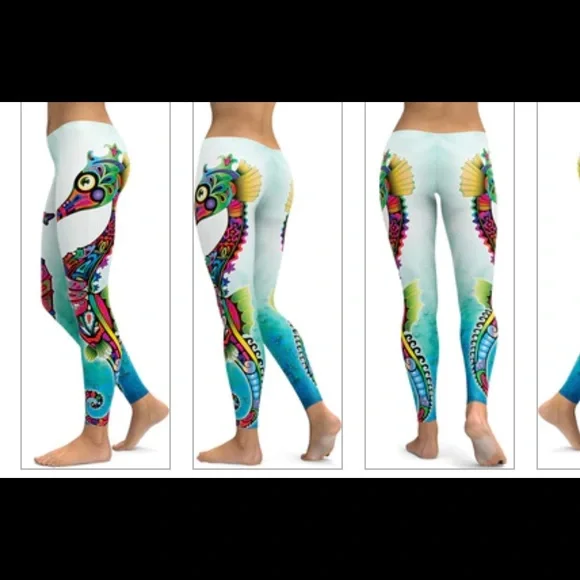 Gearbunch Ornamental Seahorse Leggings - Picture 2 of 13